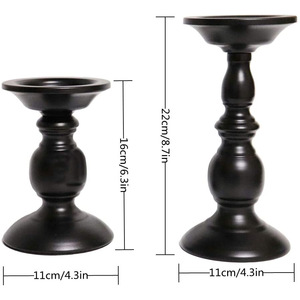 Vente en gros de bougeoirs métalliques de couleur noire pour la décoration intérieure pour hôtel pour occasions artistiques - Product Image 3