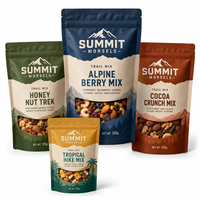 Sachet Doypack Personnalisé Imprimé pour Mélange de Fruits Tropicaux, Haute Barrière, Refermable, Étanche à l'Air, Emballage Alimentaire, Pochette Autoportante