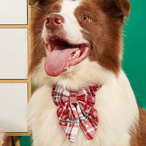Luxury Superior Quality Christmas Snowflake Red Bow Cotton <strong>Collar</strong> <strong>Dog</strong> <strong>Collar</strong> for Small Medium Big <strong>Dogs</strong> and Cats - Product Image 1