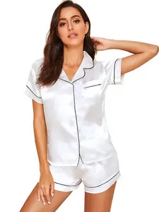 New Design Custom Ladies Pyjamas Plus Size Lace Nightgown Satin Pajamas Night Suit Pajamas Pajamas For Women Set