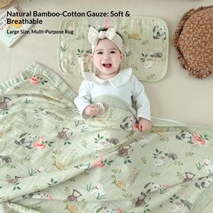 Serviette de bain en gaze à quatre couches 120*120, nouvelle sélection 2026, ultra douce, couverture pour bébé, classe A, nouveau-né - Product Image 1