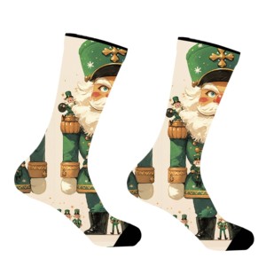 <span class=keywords><strong>Chaussette</strong></span> de sport à impression numérique sans couture Père Noël 360 - Product Image 2