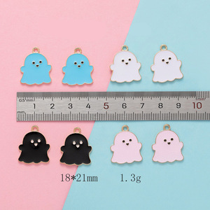10 pz/borsa di smalto colorato fantasma ciondolo in lega bella apparizione fantasma ciondolo per collana braccialetto gioielli fai da te - Product Image 2