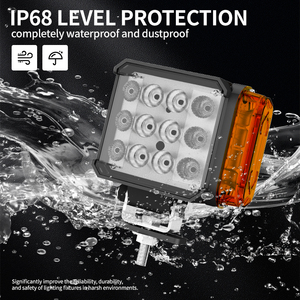 Lampes de travail auxiliaires LED 12V étanches pour tracteurs et camions, projecteur latéral de sécurité pour engins lourds et excavatrices - Product Image 5