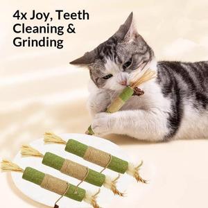 Bâtonnet de jouet pour chat en Silvervine et Catnip, pour le jeu autonome et le soulagement de l'ennui, résistant aux morsures, vente en gros d'usine - Product Image 1