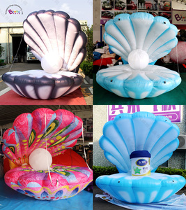 <span class=keywords><strong>Ballon</strong></span> gonflable géant en forme de coquille de requin pour publicité Bingo, accessoires décoratifs de scène de mariage, <span class=keywords><strong>arche</strong></span> en coquille avec lumières LED - Product Image 2