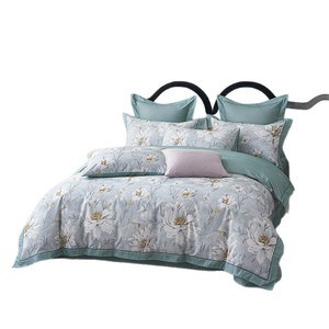 Ensemble de housse de couette Duoximeimiankang en coton pur, motif floral, 133x72, impression réactive, usage domestique, taille double 203x229cm - Product Image 3