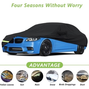 Fundas Impermeables para Automóviles, Personalizadas para BMW Serie 5 2004-2022, 100% Impermeables y Resistentes al Viento, con Correa y Cierre de Doble Puerta - Product Image 3