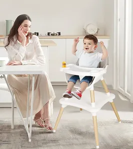 Moderner 2-in-1 Großhandels-Babyhochstuhl <span class=keywords><strong>INNOTOP</strong></span> C191 aus Kunststoff und Buchenholz, Hochwertiger Baby-Sitzerhöher - Product Image 2