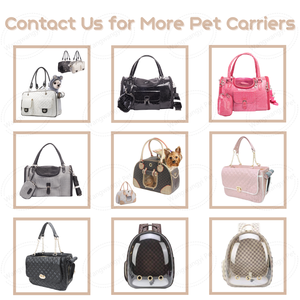 Tas jinjing pembawa anjing kucing kulit desainer mewah tas jinjing hewan peliharaan perjalanan antilembap - Product Image 6