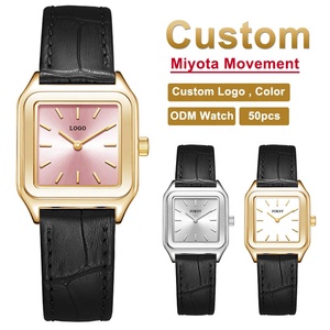 Montre pour femme avec logo personnalisé, style luxe léger, montre sport à bracelet, montre carrée pour femme ODM, montre à quartz étanche - Product Image 1