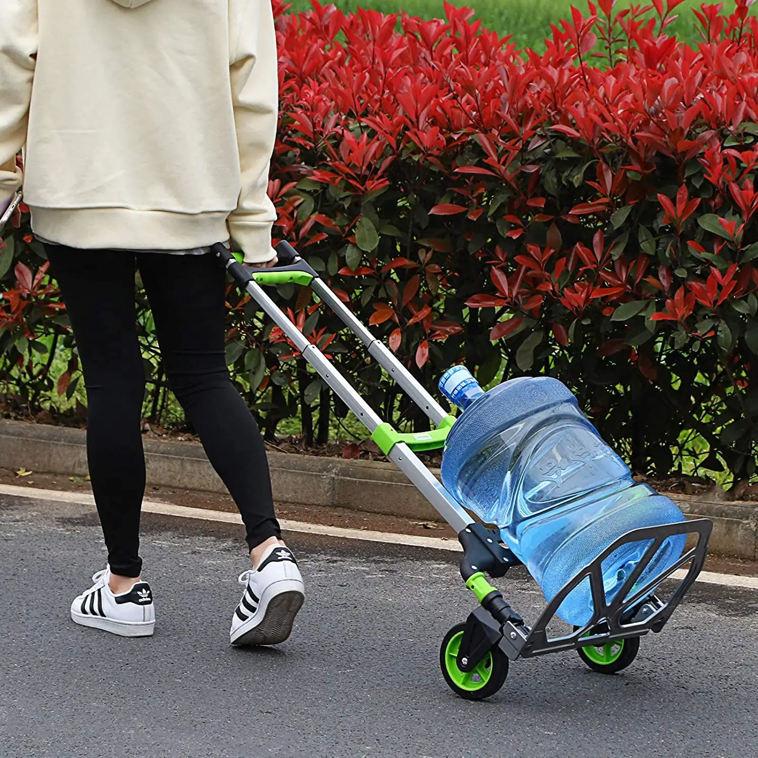 Aluminum Box Lightweight Portable with Telescoping Handle for Personal, Travel, Shopping, Moving, Luggage Folding Hand Truck