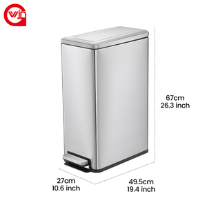 Nuevo y Popular Contenedor de Almacenamiento Vertical de 43L con Cierre Suave, Ecológico, para Cocina, con Doble Compartimento, de Metal - Product Image 6