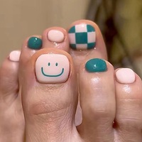 Juego de Uñas Postizas de Color Sólido Clásico para Manos y Pies, Puntas de Uñas Duraderas para Dedos de Manos y Pies, Uñas Postizas de Cobertura Completa para Uso Diario de Mujeres