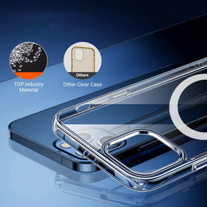 Custodia Trasparente Magnetica per Ricarica Wireless per iPhone 17 16 15 Pro Max 13 12 14 <span class=keywords><strong>11</strong></span> Plus, Cover Trasparente in TPU PC - Product Image 5