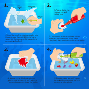 Juguete de juego diy para niños con agua mágica de animales lindos creativos educativos - Product Image 5