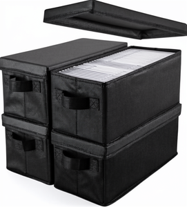 Modern Rectangular Stackable Dust Proof Fabric Food Container 1-3L Capacity Household Organizer Box Closet Bookshelf <strong>Storage</strong> - Product Image 1