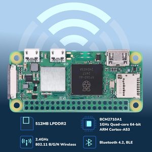 Aismartlink ชุดพื้นฐานราสเบอร์รี่ Pi zero 2 W, บอร์ด Pi zero 2 W, ฮีทซิงค์อลูมิเนียม, <span class=keywords><strong>สาย</strong></span> USB OTG, ส่วนหัว40พิน - Product Image 5