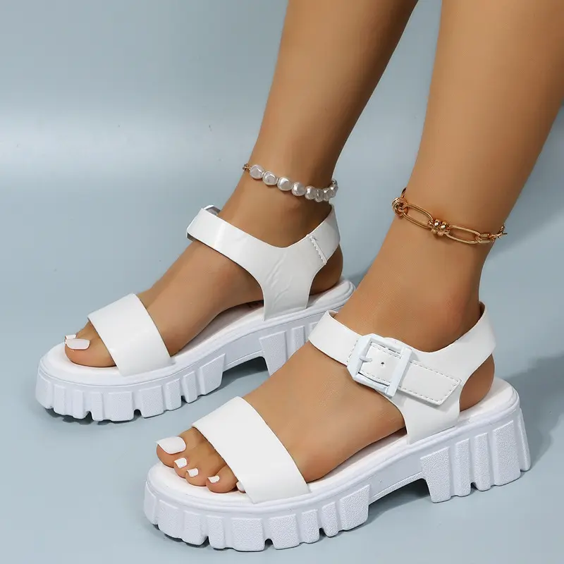 Kadın sandalet 2022 yeni Platform sandaletler yaz takozlar ayakkabı kadın platformu topuklar Sandalias Mujer lüks yaz Flip flop