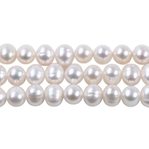 Perlas de Agua Dulce Naturales al por Mayor de Zhuji, Perlas Perforadas de 9-10 mm, Perlas Sueltas para Hacer Collares y Pulseras - Product Image 4