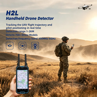 Détecteur et localisateur de drones portatif, portée de détection 1km-3km, bande complète 100MHz-6000MHz, temps de rafraîchissement 3-5s, 10 drones