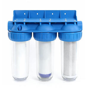 Triplex Plus 10 pouces 1/2'' BSPT Boîtier de filtre en laiton ROYOL Systèmes de filtration d'eau à 3 étapes avec PP UDF CTO - Product Image 2