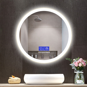 Redondas grandes cóncavo decorativo iluminado baño <span class=keywords><strong>espejo</strong></span> Bluetooth ajustable Led baño <span class=keywords><strong>espejo</strong></span> inteligente - Product Image 1