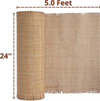 Malla de Ratán Renovable y Duradera, Tejido de Mimbre Natural, Malla de Ratán de Algodón para Sillas y Cestas de Regalo