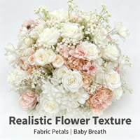 Boule de fleurs artificielles crème abricot, mélange de roses en soie et de pivoines, centre de table floral pour mariage, décoration de fête et de banquet
