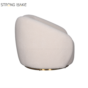 Muebles de sala de estar Silla de acento de madera de diseño con respaldo alto Silla de salón moderna de mediados de siglo con otomana - Product Image 6