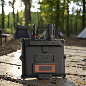 Elejoy 65W năng lượng mặt trời sạc Loại C Đầu ra PV PD chuyển đổi cho điện thoại di động Máy Tính Ipad Pin Lithium 5V 9V <span class=keywords><strong>12V</strong></span> 15V 20V 3A 3.25A - Product Image 1