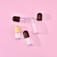Flacon roll-on en verre transparent personnalisé, petit et portable, de 1 ml, 2 ml, 3 ml, 5 ml, vide, rond, pour parfum ou huile essentielle