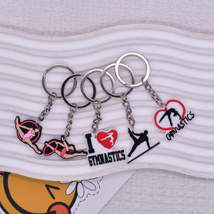 Porte-clés créatif de <span class=keywords><strong>gymnastique</strong></span> en <span class=keywords><strong>dessin</strong></span> <span class=keywords><strong>animé</strong></span>, en stock d'usine, accessoire de sac à dos DIY, fabriqué en Chine, sans matériau - Product Image 2