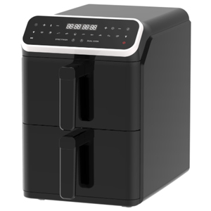 2025 kỹ thuật số Nồi chiên không dầu miễn phí 12L 1700W lò thương mại kỹ thuật số đôi ngăn xếp nhà sử dụng lên & xuống chậu với cửa sổ nhìn thấy - Product Image 3