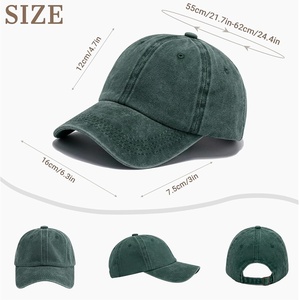 Gorra de Béisbol Personalizada con Logotipo, Unisex, Vintage, de 6 Paneles, de Algodón, Ajustable, sin Estructura, Estilo Dad Hat, Sólida, Desgastada, Lisa, Lavada, Deportiva - Product Image 4
