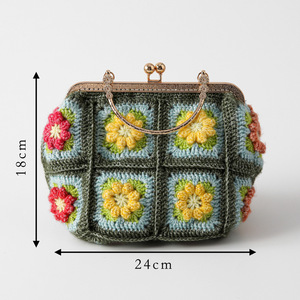 Bolso <span class=keywords><strong>de</strong></span> Mano Floral <span class=keywords><strong>de</strong></span> <span class=keywords><strong>Ganchillo</strong></span> Hecho a Mano para Mujer, Bolso <span class=keywords><strong>de</strong></span> Noche <span class=keywords><strong>de</strong></span> Hilo Suave, Mini Bolso Tejido con <span class=keywords><strong>Flores</strong></span> Coloridas - Product Image 2