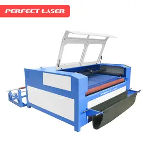 Perfecte Laser Industriële 80 Watt 90W 100W Co2 Laser Stof Textiel Graveren En Snijmachine Voor Autodoek Zitkussen