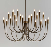 Yihao vente en gros taille personnalisée intérieur en laiton pendentif lustre nouveau Design pour chambre salon galerie et escaliers Collection