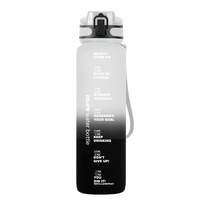 Bouteille d'eau de grande capacité extérieure avec couvercle de tasse d'espace de sport de paille Bouteille de secoueur d'air portable avec accessoire de sac de couvercle