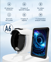 Analyseur de peau 3D AI professionnel de 15,6 pouces, scanner d'analyse de la peau du visage à 8 spectres, scanner facial intelligent pour salon