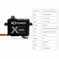 XQ POWER S1009D 9g Servo numérique sans noyau étanche 3KG Micro servo à couple élevé Boîtier tout aluminium Avion RC 6V-7.4V