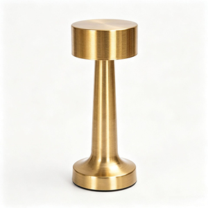 Minimalist Brass Table Lamp Bell Shade LED 2700K Warm White E26 Base AC 110V <b>Decorative</b> Living Room <b>Lighting</b> - Product Image 1