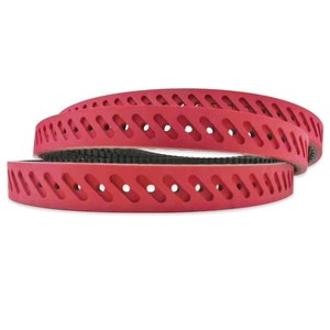 <span class=keywords><strong>สายพาน</strong></span>ไทม์มิ่งเคลือบยางโพลียูรีเทน PU สีแดงแบบเจาะรูและร่อง  <span class=keywords><strong>ราคา</strong></span>โรงงาน CANWELL รับผลิตแบบ OEM - Product Image 1