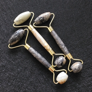 Jaspe Picasso à Double tête en <span class=keywords><strong>pierre</strong></span>, outil de massage naturel pour le visage, vente en gros, usine - Product Image 3
