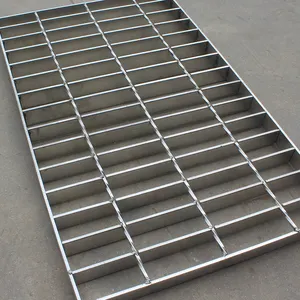  Feuille de 18 grilles galvanisées à chaud, style stérilisation, 32x5mm, grilles estampillées pour les canalisations et accessoires de construction