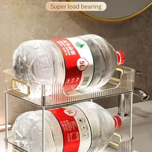 Organisateur de comptoir de salle de bain à 3 niveaux, organisateur de cosmétiques en plastique transparent multifonctionnel, grand organisateur de comptoir, étagère de rangement - Product Image 3