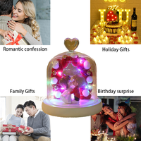 Kiss Doll Led en dôme de verre Led Light Décoration de mariage Kiss Doll Led Fête des mères Idées cadeaux pour la Saint-Valentin