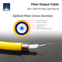 Nuevo Cable Óptico de Fibra Láser Focus de 20um/50um/100um para Fuente Láser MAX, Longitud de Onda de 1030-1080nm, Potencia de 0~20KW