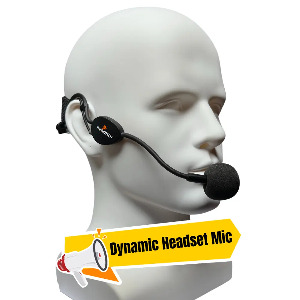 Panvotech mikrofon Headset dinamis berkabel, untuk konferensi presentasi panggung