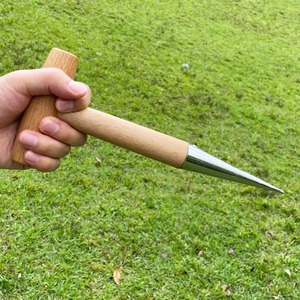 Perforateur de jardin en forme de T Haihua avec manche en bois, jauge de profondeur de 10 cm, pour la plantation et le repiquage de graines de légumes - Product Image 3